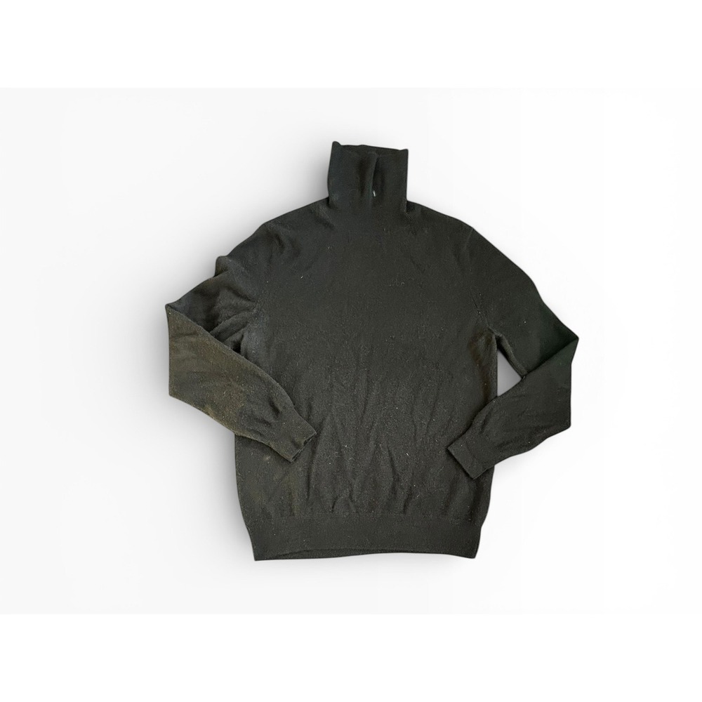 NAADAM Black Turtleneck Cashmere Knit Sweater Long Sleeve Large